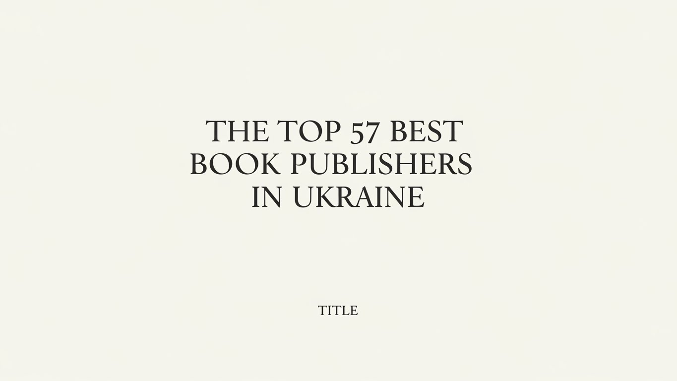Top 57 Best Book Publishers in Ukraine 2026